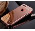 Zrkadlový kryt + bumper iPhone 5/5S/SE - ružový